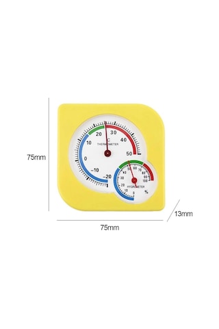 Monte Lua 2'si 1 Arada İç Mekan Mini Analog Termometre Analog, Oda İklimlendirme İçin Oda Termometresi Sıcaklık Ve