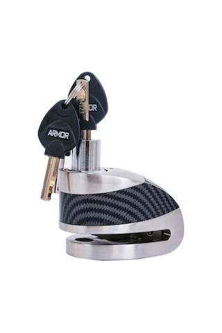 Armor 610 Mva 10 Mm Alarmlı Çelik Disk Kilit Motorsiklet Kilidi+hatırlatma Kablosu