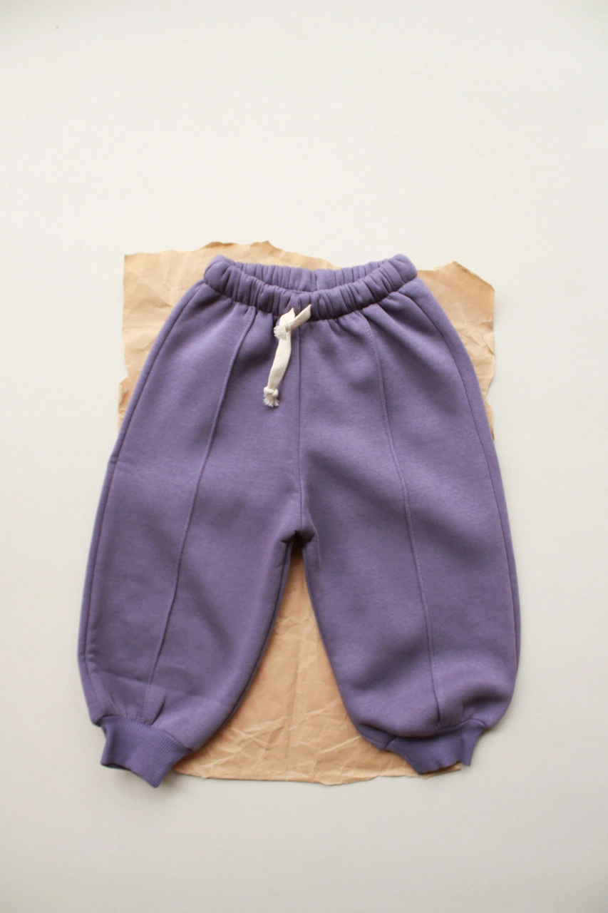 Mor Polarlı Eşofman Altı Lila