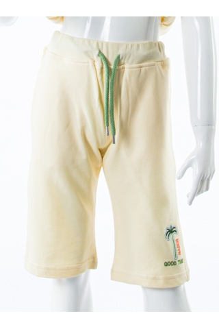 Xo Kids Erkek Çocuk Yazlık 2li Alt Üst Takım Tişort + Şort 8-14 Yaş 4221 Krem