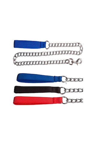 Orijin Pet Köpekler İçin Yumuşak Doku Zincir Gezdirme Tasması 120 Cm X 4,5 Mm Çok Renkli