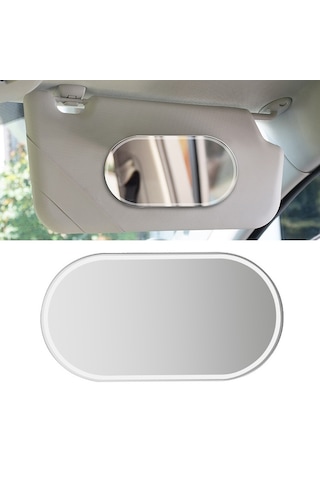 Sones Güneşlik Yüksek Çözünürlüklü Ayna Paslanmaz Çelik Makyaj Aynası Oval Büyük