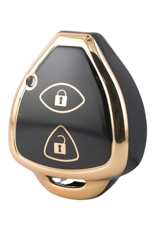 Toyota Corolla Rav4 Camry Auris Matrix Avalon Raize 2 Buton Nano Yüksek Kalite Anahtar Kılıfı Siyah