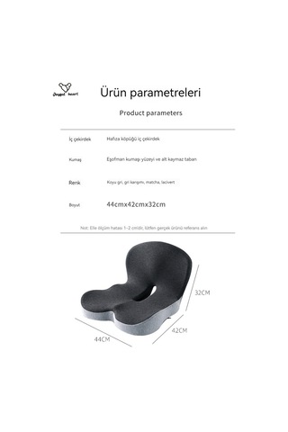 Ofis Ergonomik Sandalye Bel Yastığı Eser Siyah