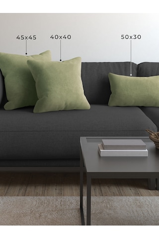 Br Demor Home Soft Series Çağla Yeşili Kırlent, Yastık Kılıfı Çağla Yeşili