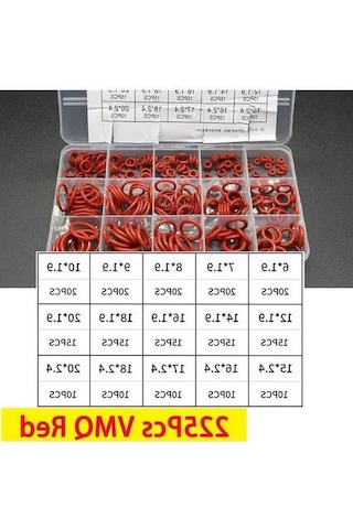 Pazly 200/225 Adet Nitril Kauçuk O-ring Conta Halkası Seti Yüksek B Nbr Sızdırmazlık Elastik Contalar