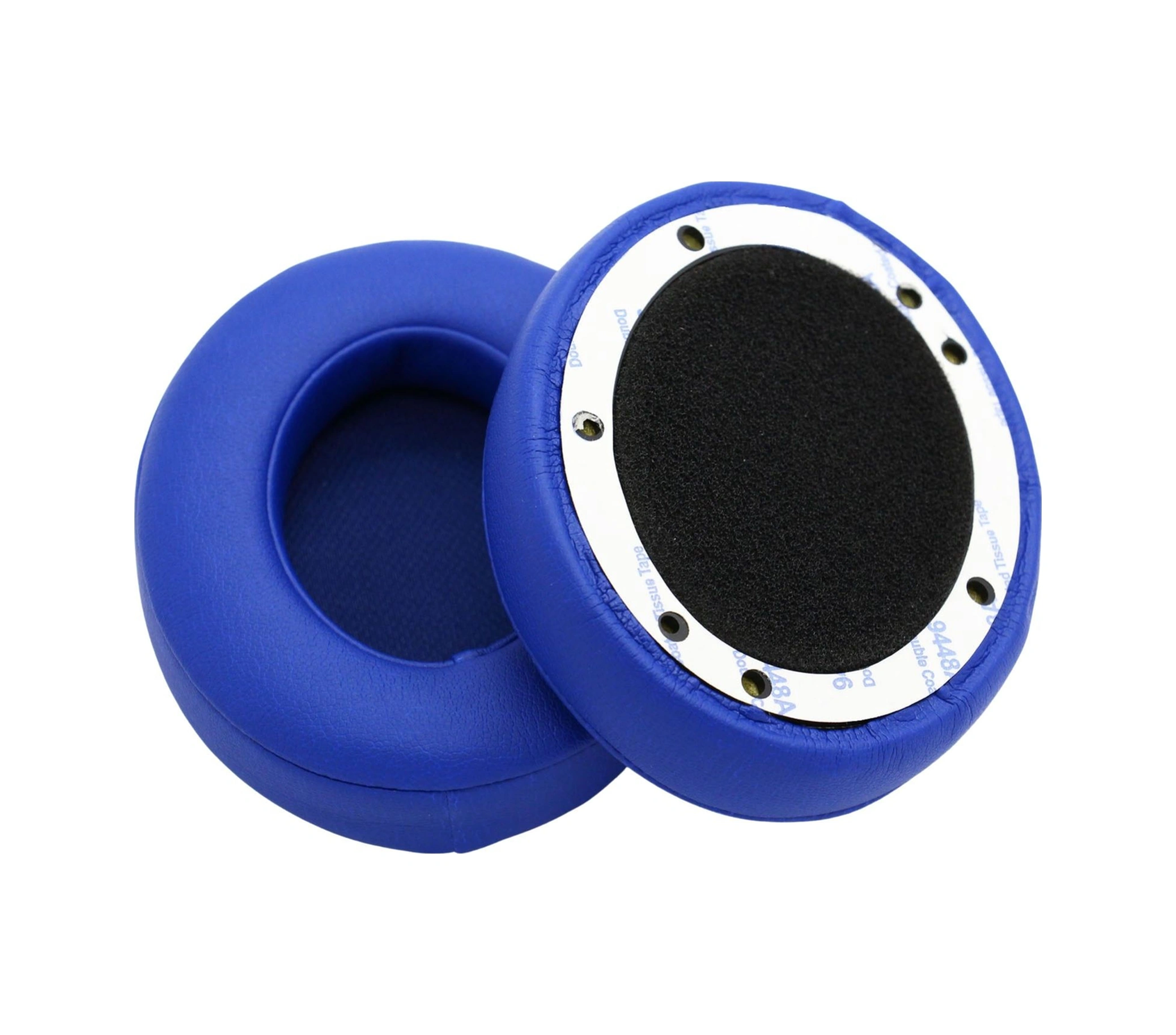 Qingmipy Beats Studio 2/3 İçin Mavi Değiştirme Kulaklık Örtüsü - Protein Deri + Hafıza Köpük Mavi