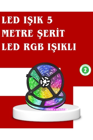 5 Metre Kumandalı Rgb Şerit Led Aydınlatma 1