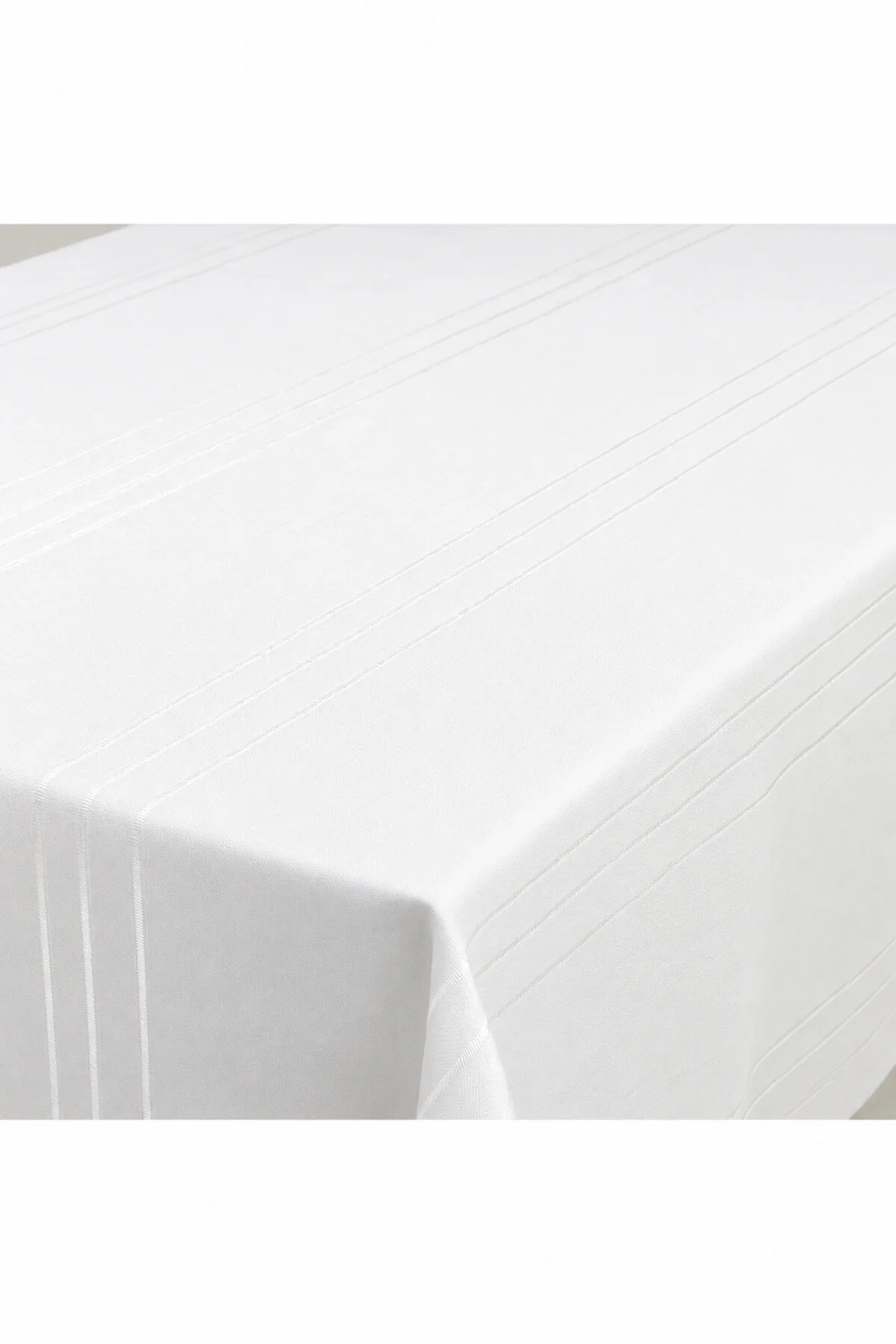 Leke Tutmayan, Kolay Temizlenen Colber Dertsiz Masa Örtüsü 160cm X 220cm Beyaz