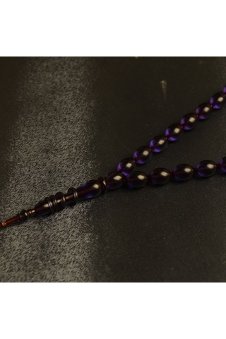 Arpa Kesim 8x11 Mm Ateş Kehribar Sistem Püsküllü Tesbih Kırmızı