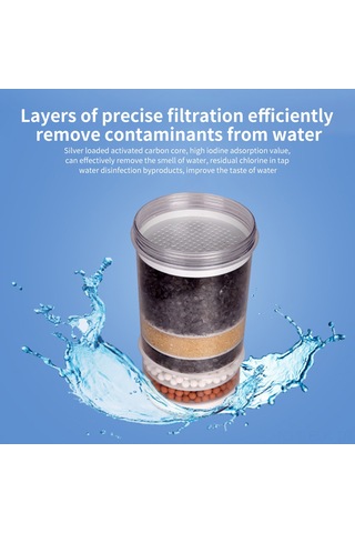 Xindoker Su Filtresi İçin 6 Katlı Filtre Elemanı - Kolay Kurulum Ve Yüksek Uyum Siyah