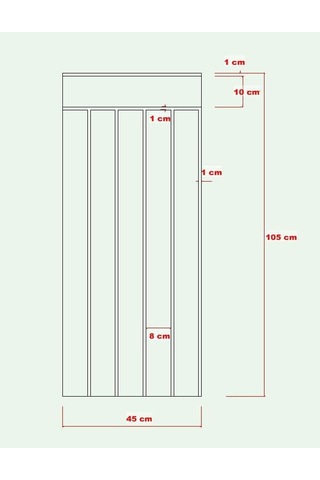 DUVAR PANELİ 45 cm Genişlik x 105 cm Ham mdf Duvar paneli ( 10 mm