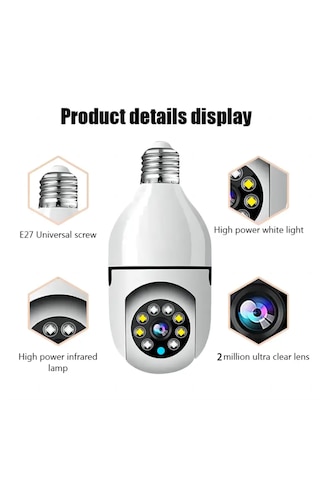 Full Hd Hareket Takip Sistemli Uzaktan Kontrol Edilebilen Ampul K