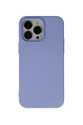 Mey İthalat iPhone Uyumlu 14 Pro Max Kılıf Nano İçi Kadife Silikon - Lila