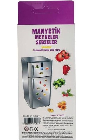 Diytoy Manyetik Meyveler Ve Sebzeler 26 Parçalı Magnet Meyve