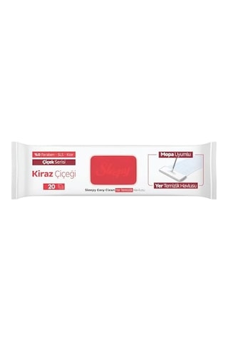 Easy Clean Kiraz Çiçeği Mopa Uyumlu Yer Temizlik Havlusu&mendili 20 Yaprak Diğer