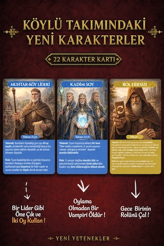 Vampir Köylü Avcı Kutu Oyunu Kart Oyunları Aile Ve Arkadaş Hediye Oyun Parti Oyunu Rol Yapma Eğlence