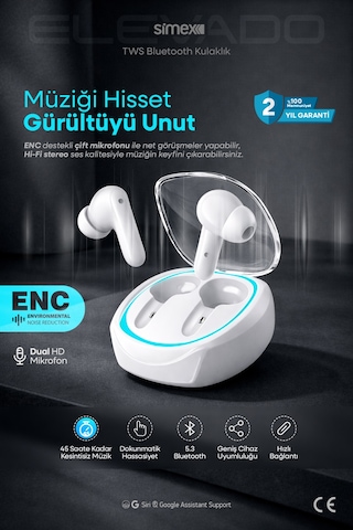 Simex Elevado Bluetooth 5.3 Kulak İçi Kulaklık