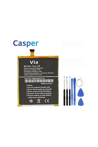 Senalstore Casper Via V8 Uyumlu Pil Batarya Ve Tamir Seti