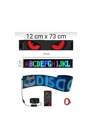 Led Panel Cama Yapışan Telefon Kontrollü Led Ekran Panel 73 Cm