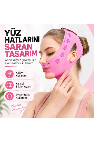Yüz Korsesi Çene Ve Gıdı Bandı Ayarlanabilir Yüz Bakım Korsesi