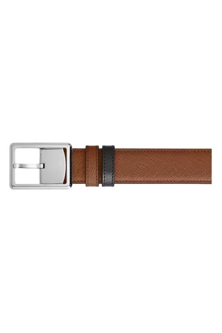 Montblanc Sartorial Deri 30 Mm Çift Taraflı Kemer 222189 Kahverengi