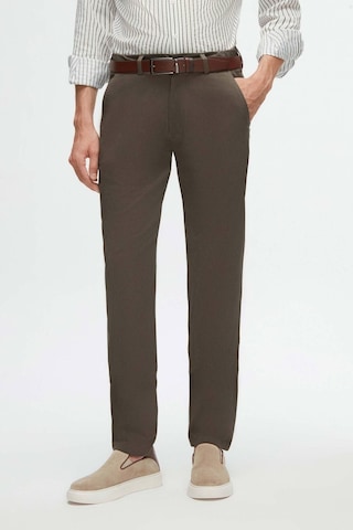 Ds Damat  2HCC3ORT20001 Slim Fit Haki Armürlü Yan Beli Lastikli Esnek Likralı Yandan Cepli Chino Pantolon Haki