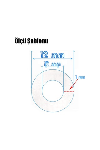 Lexroo 1 Metre Şeffaf Terazi Hortumu İç Çap 10 Mm Termosifon Otomobil Kapı Fitili