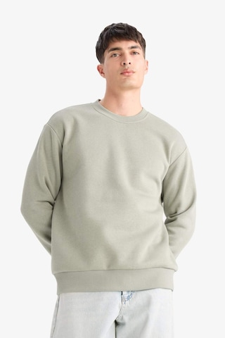 Defacto Relax Fit Bisiklet Yaka Kalın İçi Yumuşak Tüylü Basic Düz Sweatshirt T5139az25augn931 Yeşil