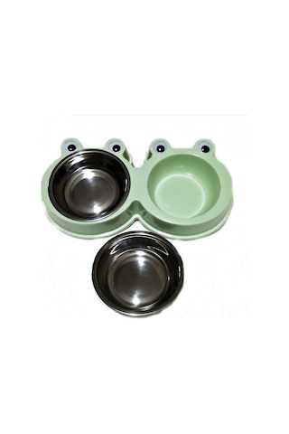 Ally Renkli Tasarım İkili Kedi Mama Su Kabı 2 x 160 ML