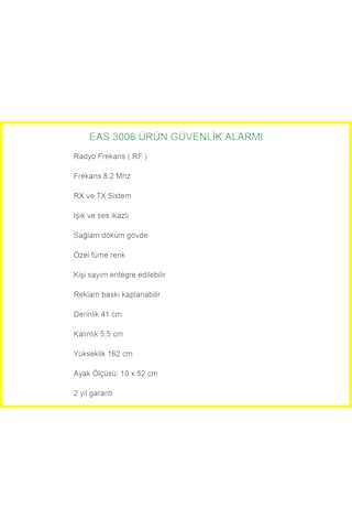 Eas 3006 Mağaza Ürün Koruma Alarm Sistemi Rf 8.2 Mhz