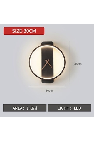Ey-El Tasarım Modern Dekoratif Led Saat Siyah