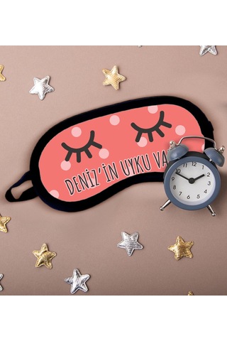 Bk Gift İsimli Uyku Göz Bandı, Arkadaşa Hediye, Doğum Günü Hediyesi, Uyku Bandı-3 Çok Renkli