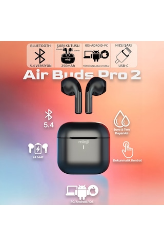 Mioji Air Buds Pro 2 Kablosuz Bluetooth 5.4 Kulak İçi Kulaklık