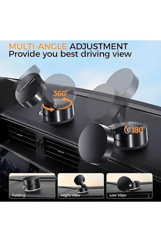 Createtech Ultra Manyetik Katlanabilir Araç Telefonu Montaj Pano Tutucu Pink -telefon Braketi -