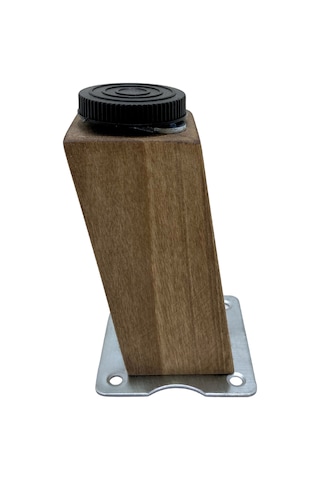 Kale Eğimli Ayarlı Ahşap Ayak Mobilya Masa Ve Dolap Ayağı 12cm 1 Adet Koyu Ceviz Ceviz Ağacı Ceviz