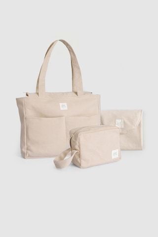 3'lü Anne Bebek Bakım Çantası Seti Bej