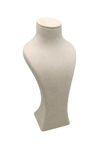 Yerli Üretim Lüx Model Sardunya Kumaş Krem Renk Boy 28cm Kolye Takı Sergileme Mankeni Çok Renkli