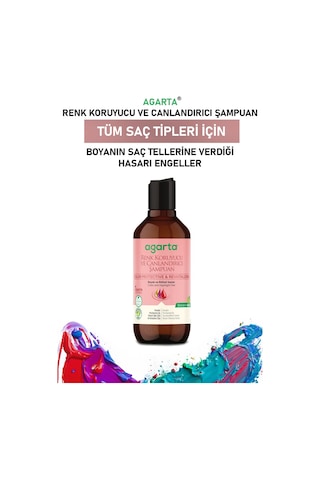 Agarta Renk Koruyucu ve Canlandırıcı Doğal Şampuan 400 ML