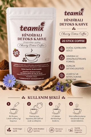 Form Detox Hindiba Kahve 20 Stick Form Kahvesi