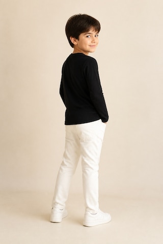Eray Alp Kids Unisex Çocuk Siyah Basic Uzun Kol Günlük Rahat Kombin