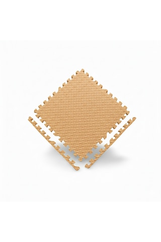 50x50 13mm Damla Desen Puzzle Tatami Minder Spor Yoga Pilates Oyun Matı Açık Kahverengi