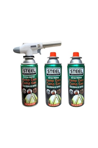 1300 Derece Pürmüz Çakmak No 920 + 3 Adet Steel Kartuş Beyaz