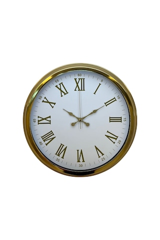 Büro Ev Ofis Hediyesi İçin 40cm Golden Tarz Prestij Duvar Saati Diğer 07597507