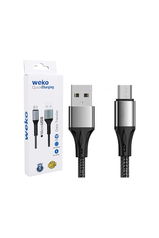 Weko Wk-22023 Usb To Micro Usb Örgülü Lacivert Telefon Şarj Kablosu