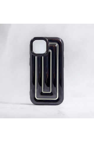 Apple Uyumlu iPhone 14 Rudra Seri Labirent Desen 3d Metalik Silikon Kapak