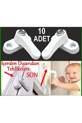 10 Adet Pvc Kapı Pencere Emniyet Kilit Pimapen Kilidi (172179036)