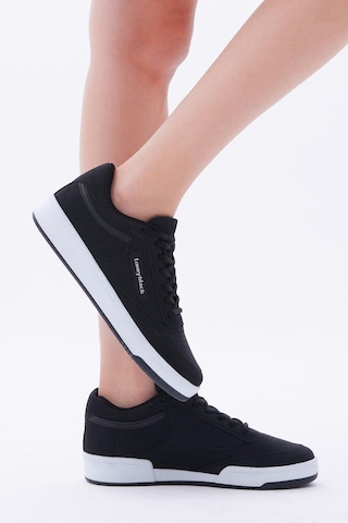 Tonny Black Rahat Kalıp Poli Taban Bağcıklı Unisex Siyah Spor Ayakkabı Tb107-0 Siyah