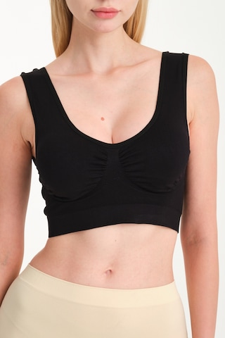 Fit Women Kalın Askılı Pedli Büstiyer Siyah