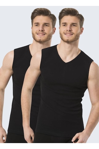 Türen Erkek Spor V Yaka Atlet 2'li Paket 001